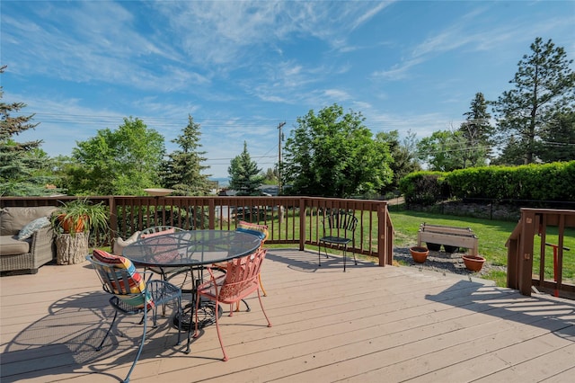 1520 Highland St, Helena, MT 59601 - wooden terrace with outdoor dining area