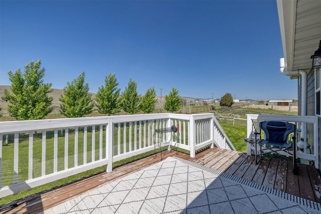 5196 Stallion Ridge Dr, Helena, MT 59602 - wooden terrace with a yard