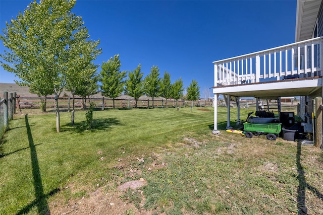 5196 Stallion Ridge Dr, Helena, MT 59602 - view of yard featuring a deck and a view of countryside