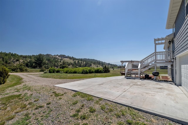 5196 Stallion Ridge Dr, Helena, MT 59602 - view of patio / terrace with stairway