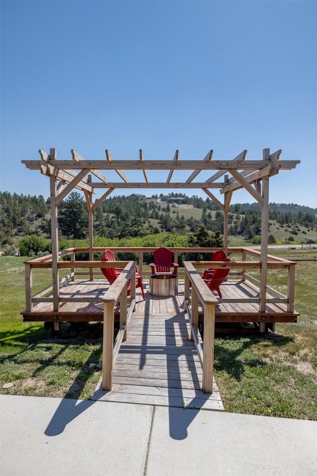 5196 Stallion Ridge Dr, Helena, MT 59602 - view of property's community featuring a pergola and a yard