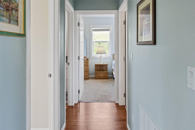 760 Lundeen Rd, Eureka, MT 59917 - hallway featuring dark wood-style floors and baseboards