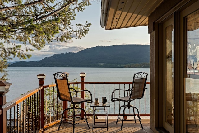 21347 Hydeaway Rd, Rollins, MT 59931 - balcony with a water and mountain view