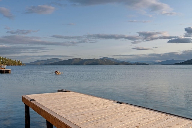 21347 Hydeaway Rd, Rollins, MT 59931 - dock with a water and mountain view