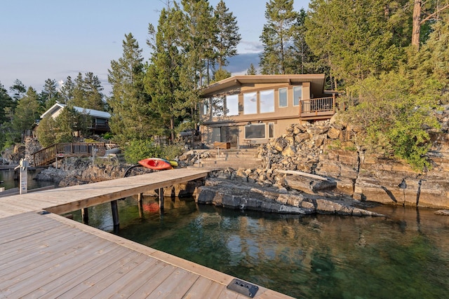 21347 Hydeaway Rd, Rollins, MT 59931 - dock with a wooden deck