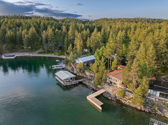 21347 Hydeaway Rd, Rollins, MT 59931 - drone / aerial view of a nearby body of water