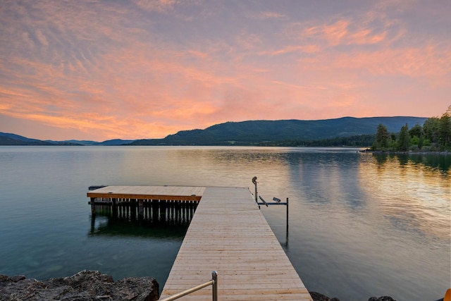 21347 Hydeaway Rd, Rollins, MT 59931 - dock with a water and mountain view