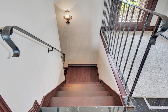1644 Gold Rush Ave, Helena, MT 59601 - staircase featuring wood finished floors