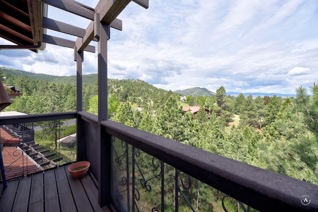 1644 Gold Rush Ave, Helena, MT 59601 - deck featuring a view of trees and a mountain view