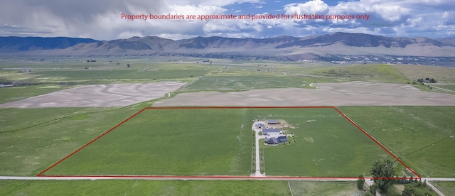 45331 Turnquist Rd, Ronan, MT 59864 - aerial view of property's location featuring property parcel outlined and mountains