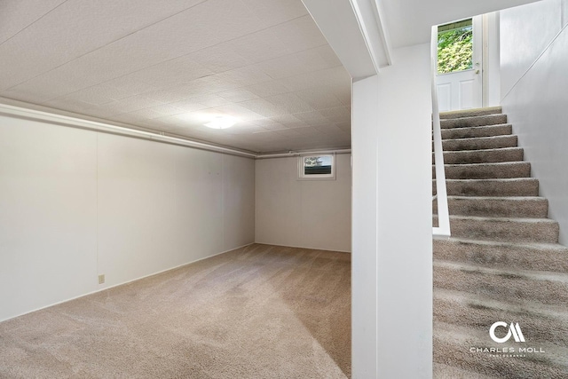 1302 Highland St, Helena, MT 59601 - basement with carpet and stairway