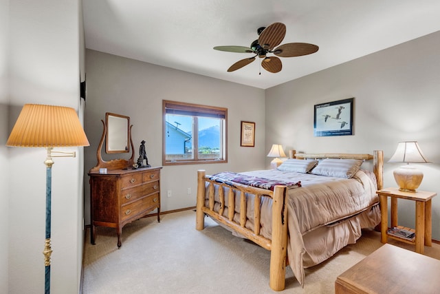 1618 Creekside Dr, Stevensville, MT 59870 - bedroom featuring carpet flooring, baseboards, and ceiling fan
