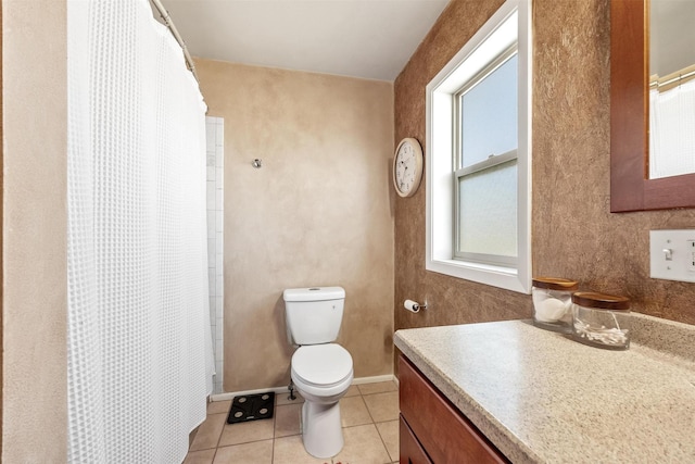 3301 Albany Ave, Butte, MT 59701 - bathroom with tile patterned flooring, vanity, and a shower with curtain