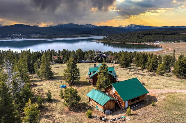 30 Douglas Lee Ln, Anaconda, MT 59711 - aerial view at dusk of a water and mountain view and a view of trees