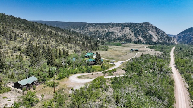 2055 Teton Canyon Rd, Choteau, MT 59422 - mountain view featuring a forest and rural landscape