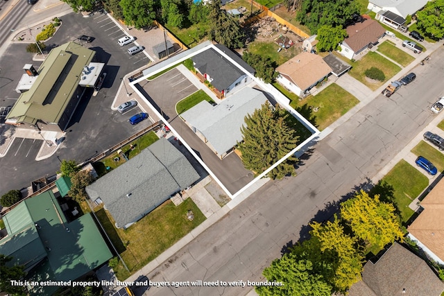 1940 Dixon Ave, Missoula, MT 59801 - aerial perspective of suburban area featuring property boundaries highlighted
