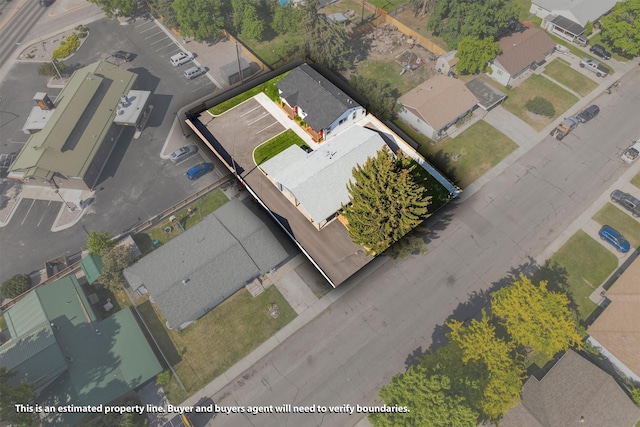 1940 Dixon Ave, Missoula, MT 59801 - aerial view of residential area featuring property boundaries highlighted