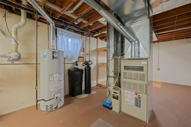 5706 Shannon Ct, Helena, MT 59602 - unfinished basement with gas water heater and a water softener system