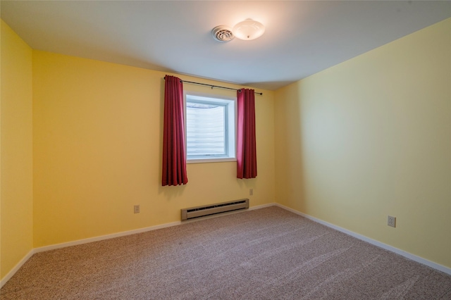 5706 Shannon Ct, Helena, MT 59602 - carpeted empty room with a baseboard heating unit and baseboards