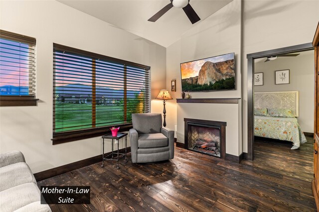 3069 Trading Post Pl, Missoula, MT 59808 - dining area with dark wood-style flooring, a chandelier, and lofted ceiling
