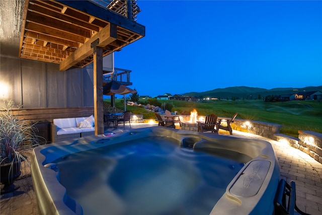 3069 Trading Post Pl, Missoula, MT 59808 - wooden terrace with a mountain view and an outdoor hangout area