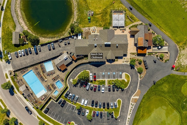 3069 Trading Post Pl, Missoula, MT 59808 - aerial perspective of suburban area featuring a water and mountain view and a local golf course