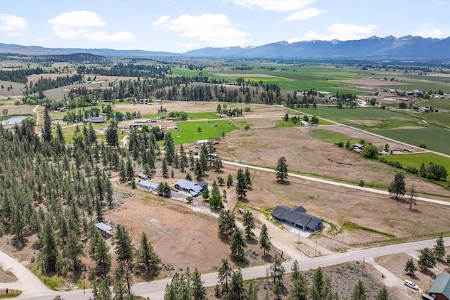 2813 Pine Lakes Ct, Stevensville, MT 59870 - overview of rural landscape with a mountain backdrop