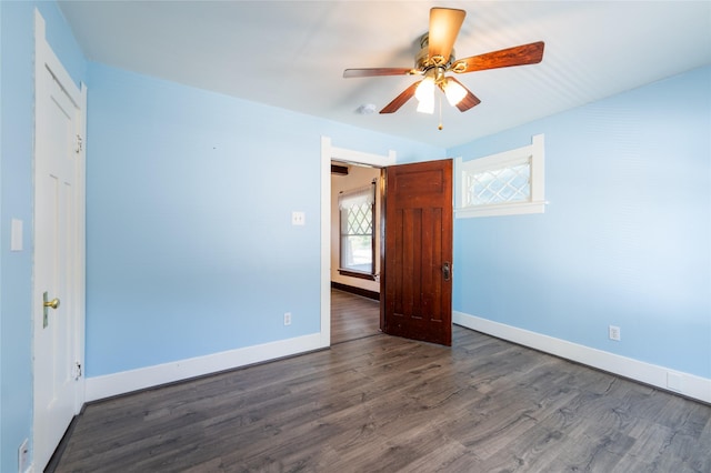 1805 2nd Ave N, Great Falls, MT 59401 - empty room with wood finished floors and ceiling fan