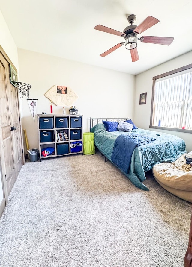 3012 Arendelle Rd, East Helena, MT 59635 - carpeted bedroom featuring a ceiling fan
