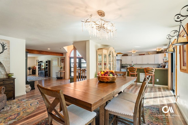 2623 Gold Rush Ave, Helena, MT 59601 - dining space featuring light wood-style flooring and a chandelier