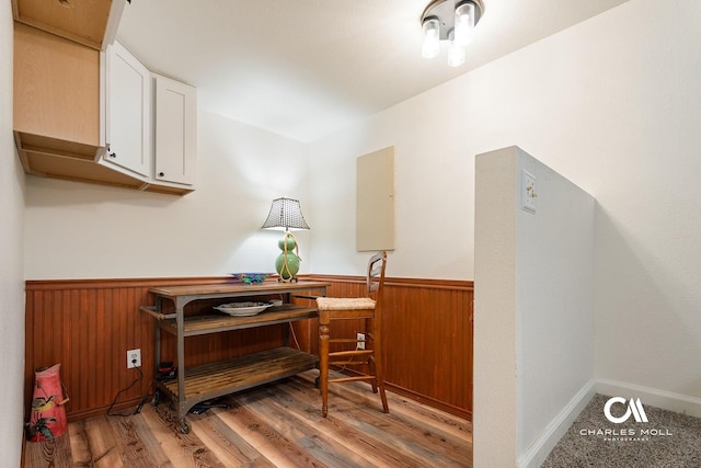2623 Gold Rush Ave, Helena, MT 59601 - home office featuring a wainscoted wall and light wood-type flooring