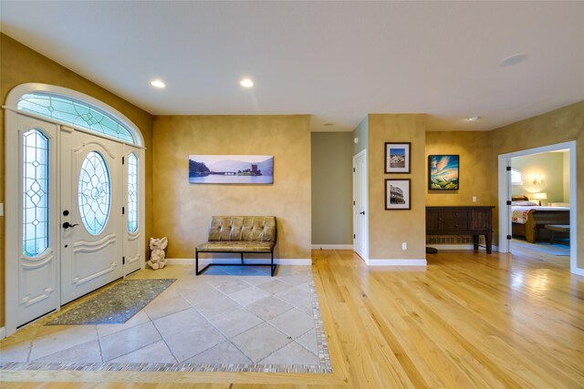 8785 Jacot Ln, Missoula, MT 59808 - entryway with recessed lighting and light wood finished floors