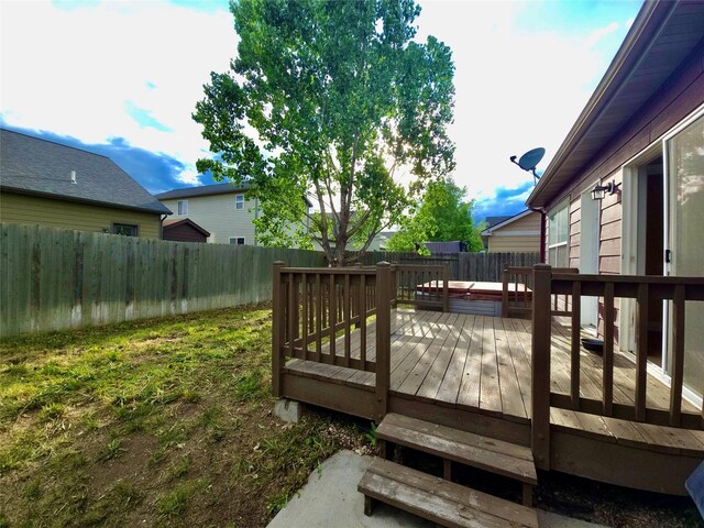 1109 Wyoming St, Belgrade, MT 59714 - wooden terrace with a fenced backyard