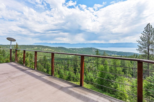 298 Lone Wolf Trl, Lakeside, MT 59922 - balcony featuring a mountain view
