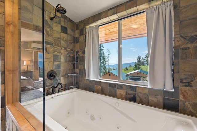 298 Lone Wolf Trl, Lakeside, MT 59922 - bathroom with a tub with jets and a mountain view
