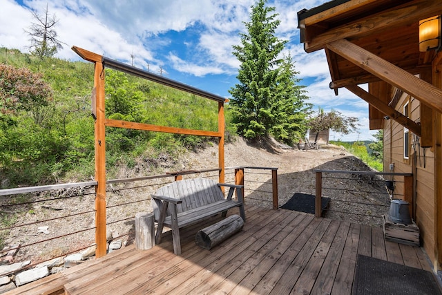 298 Lone Wolf Trl, Lakeside, MT 59922 - view of wooden deck