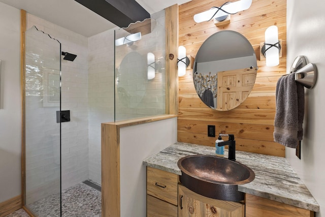 298 Lone Wolf Trl, Lakeside, MT 59922 - bathroom with a walk in shower and vanity