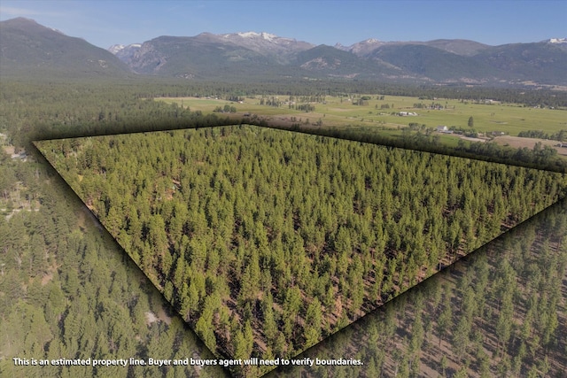 452 Blair Ln, Victor, MT 59875 - aerial view of property's location with a mountainous background