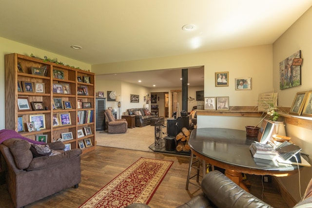 51 Whitehorse Rd, Townsend, MT 59644 - living room featuring wood finished floors and recessed lighting
