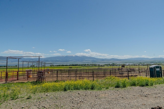 51 Whitehorse Rd, Townsend, MT 59644 - view of yard with a rural view, a mountain view, and an enclosed riding area