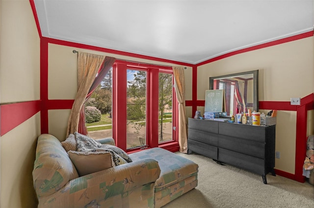 1126 4th Ave S, Great Falls, MT 59405 - sitting room featuring carpet flooring and ornamental molding