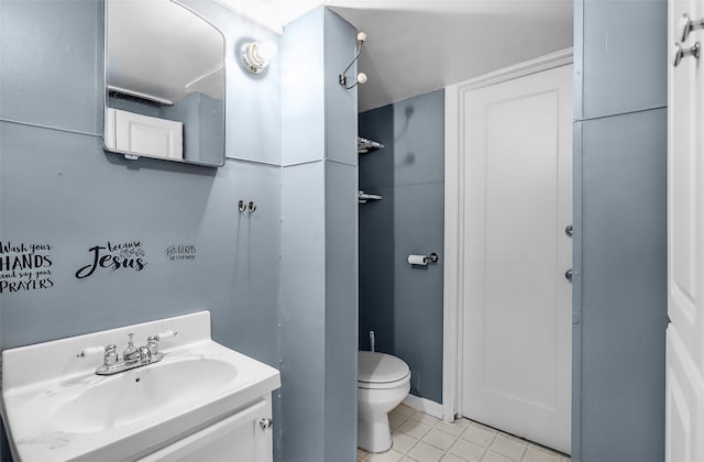 1126 4th Ave S, Great Falls, MT 59405 - bathroom with vanity, tile patterned flooring, and a shower