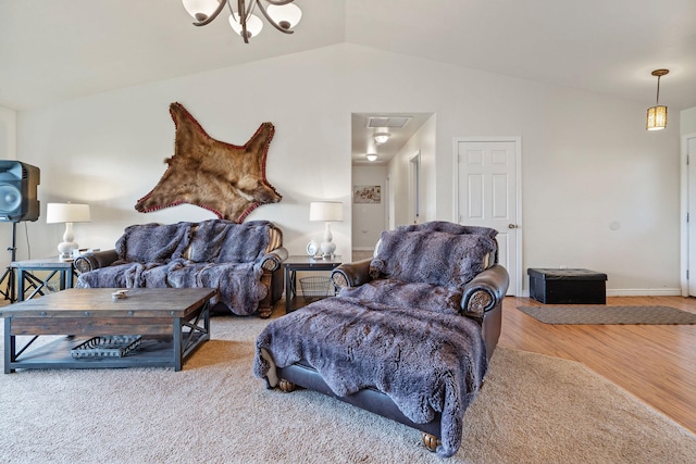 791 Springwood Ln, Kalispell, MT 59901 - living area with vaulted ceiling and wood finished floors