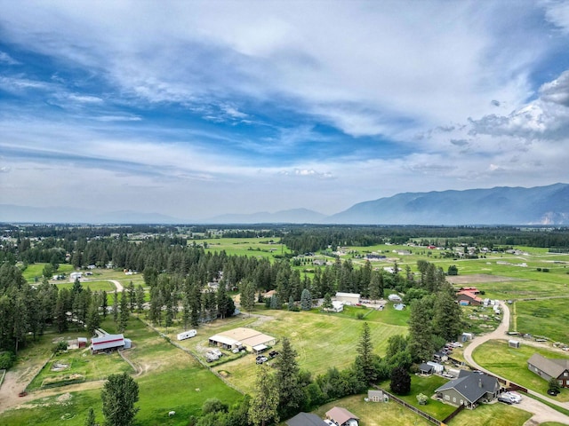 791 Springwood Ln, Kalispell, MT 59901 - aerial view of property and surrounding area with mountains