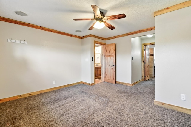 3121 6th Ave S, Great Falls, MT 59405 - carpeted spare room with ceiling fan and crown molding