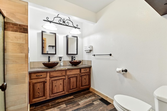 3121 6th Ave S, Great Falls, MT 59405 - full bathroom with double vanity and wood finished floors