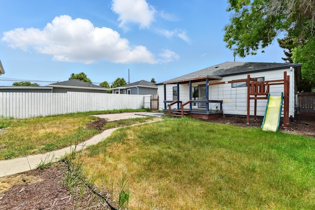 3121 6th Ave S, Great Falls, MT 59405 - view of yard featuring a playground