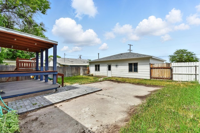 3121 6th Ave S, Great Falls, MT 59405 - rear view of house featuring a patio area, a fenced backyard, and a wooden deck