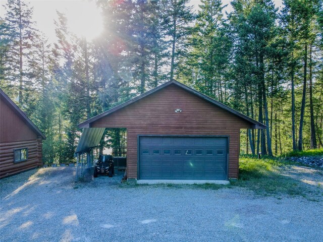 1429 Schoolhouse Lake Rd, Troy, MT 59935 - detached garage featuring driveway