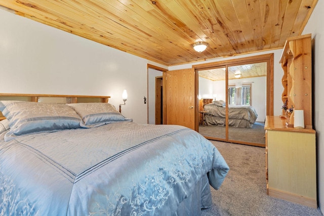 72 Giefer Creek Rd, Essex, MT 59916 - carpeted bedroom featuring wood ceiling and a closet